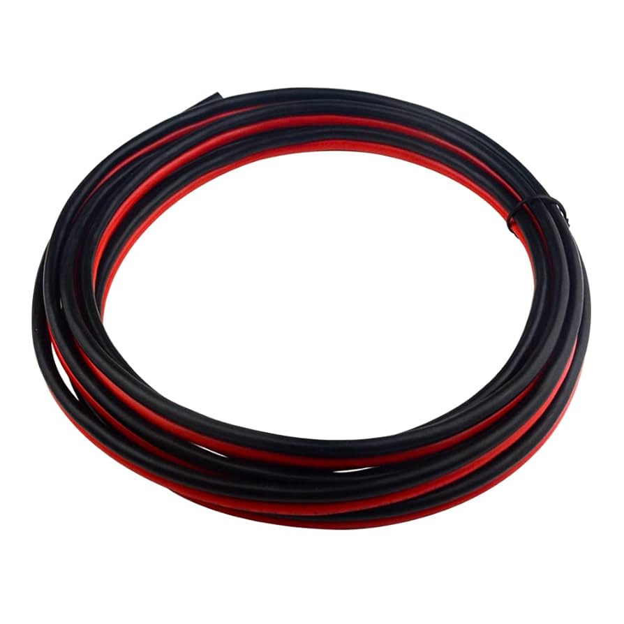 Amazon.co.jp: WMYCONGCONG 10AWG 電線 ケーブル 2芯 305CM黒と